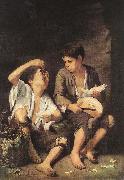 Boys Eating Fruit (Grape and Melon Eaters) sg MURILLO, Bartolome Esteban